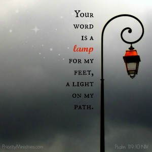 your word is a lamp for my feet
