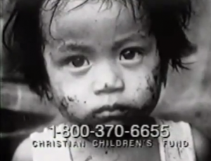 A small child looks through the T.V. with dirt on her face. Does she have a family or even food? Christians need to learn more about adoption and how to help orphans.