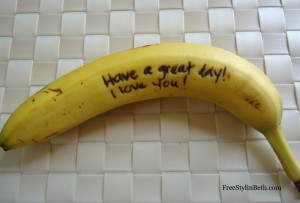 write on a banana