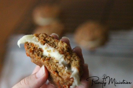 bite of carrot spice sandwich cookie