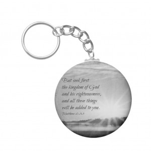 Matthew 6:33 Scripture Keychain