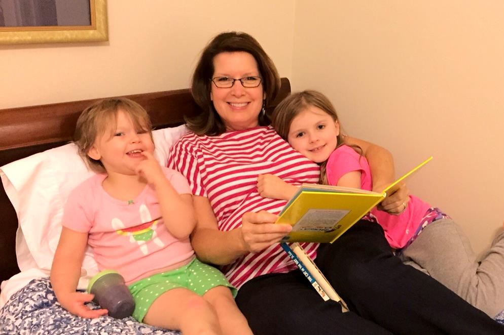 Laurie and her granddaughters