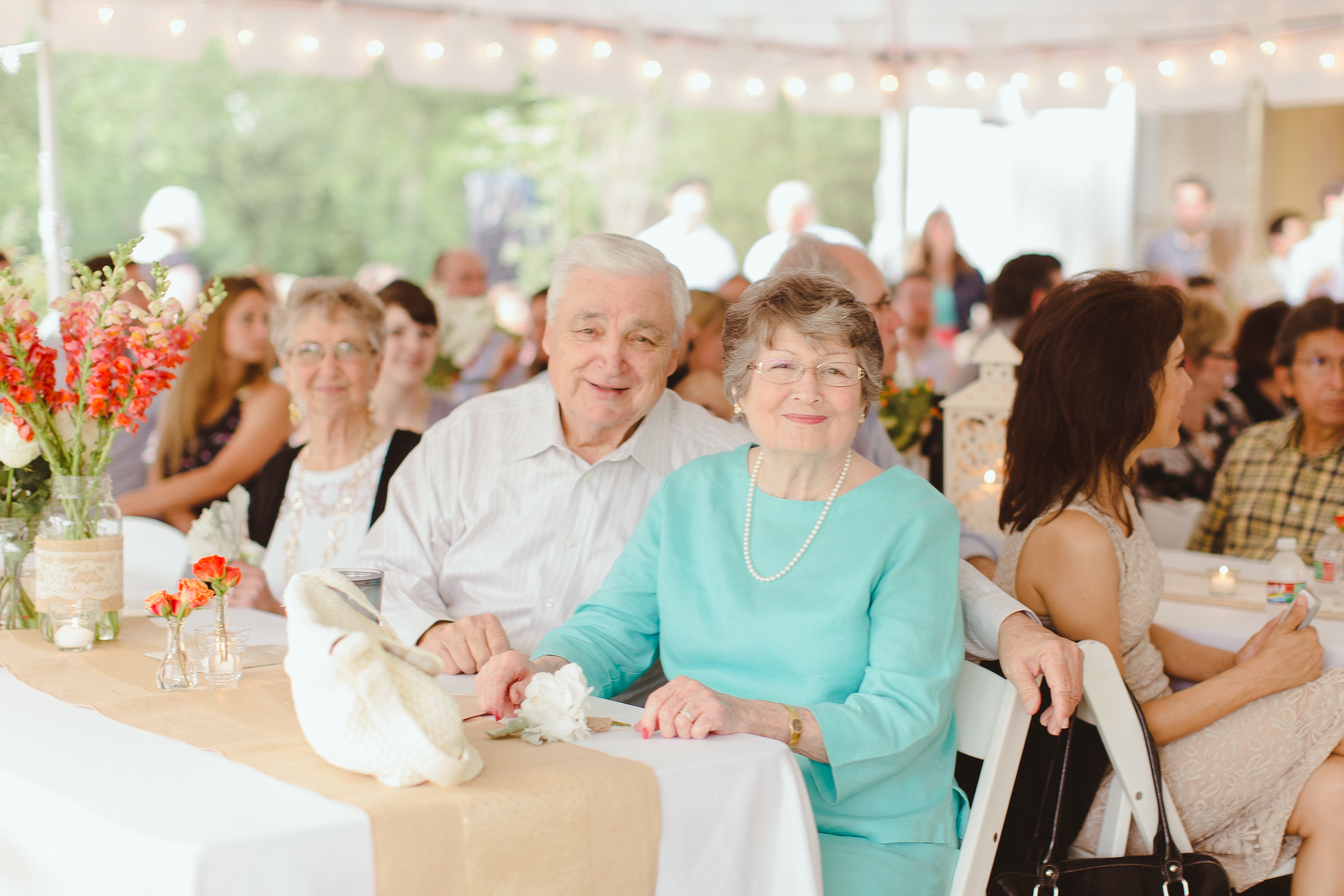 This picture of my Mom and Dad was taken two years ago at my son J.J.'s wedding (and that's Bill's sweet mom behind my dad).